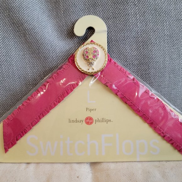 Lindsay Phillips Switch-Flops Straps, Size L, Lot of 3 (Pink, black/white) - Picture 4 of 5